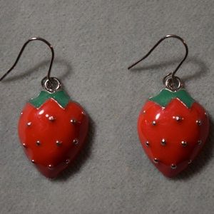 cute strawberry earrings